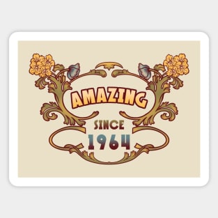 AMAZING SINCE 1964 art nouveau retro vintage birthday gift Magnet